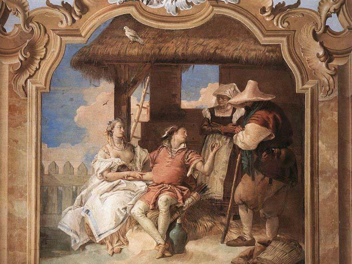 TIEPOLO, Giovanni Domenico Angelica and Medoro with the Shepherds oil painting image